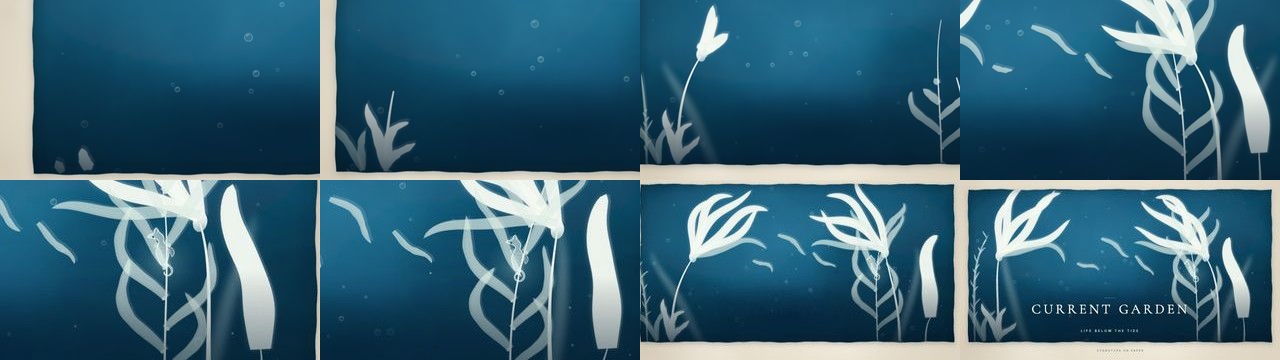 幅広く湾曲した葉を持つ修正版サイアノタイプサンプル